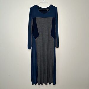 Soft Surroundings Maxi Dress Womens 1X Colorblock Viscose Stretch Casual